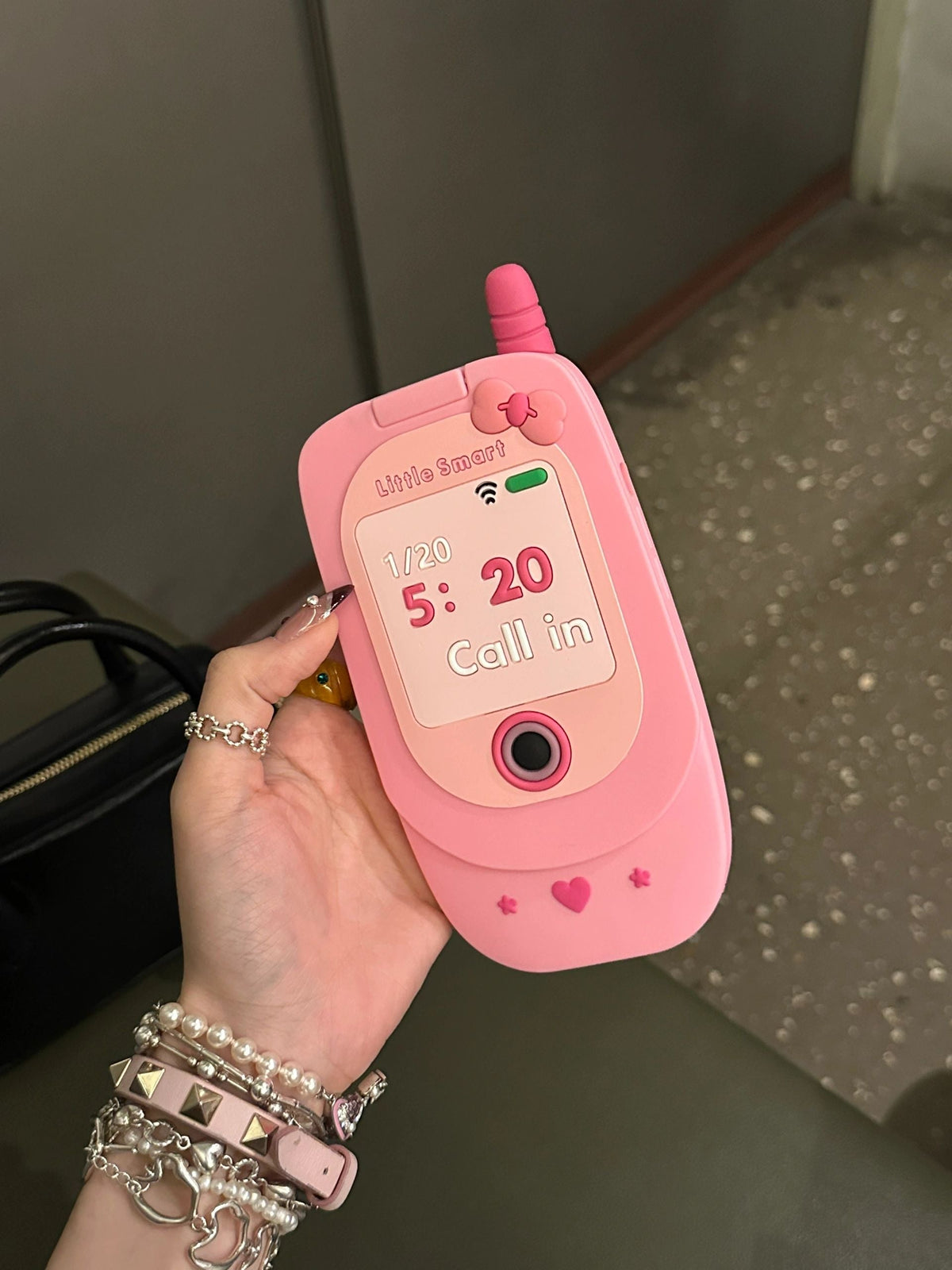 Pink Retro Flip-Phone iPhone Case