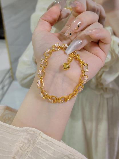 Gold-Plated Kitty Adjustable Bracelet