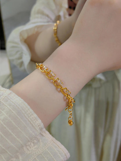 Gold-Plated Kitty Adjustable Bracelet