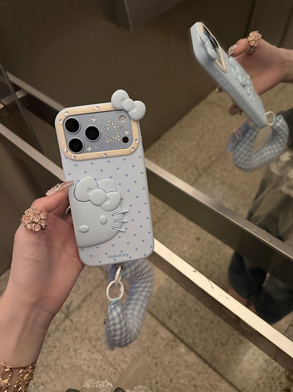 Baby Blue Kitty 3D Silicone iPhone Case