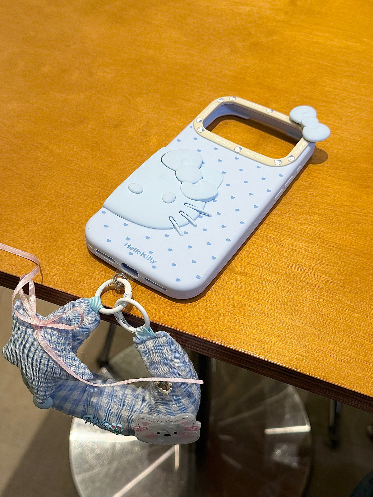 Baby Blue Kitty 3D Silicone iPhone Case