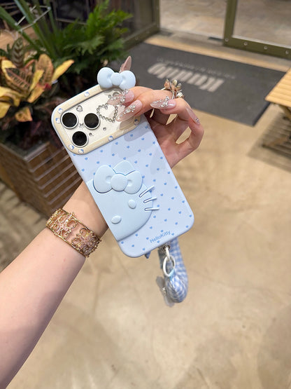Baby Blue Kitty 3D Silicone iPhone Case