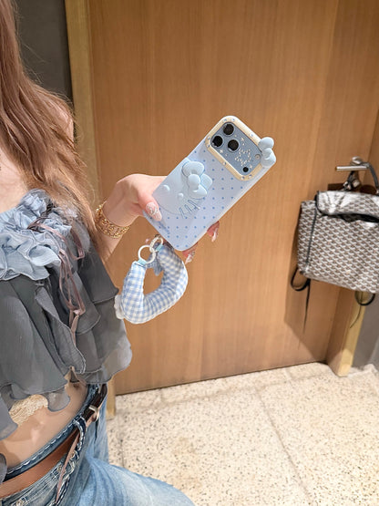 Baby Blue Kitty 3D Silicone iPhone Case