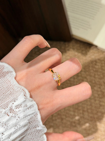 Kitty Bow Crystal Ring